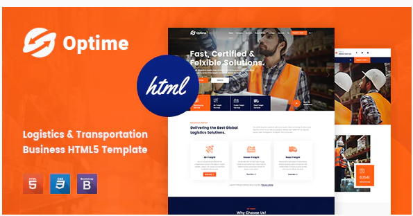 Optime - Logistics & Transportation HTML5 Template