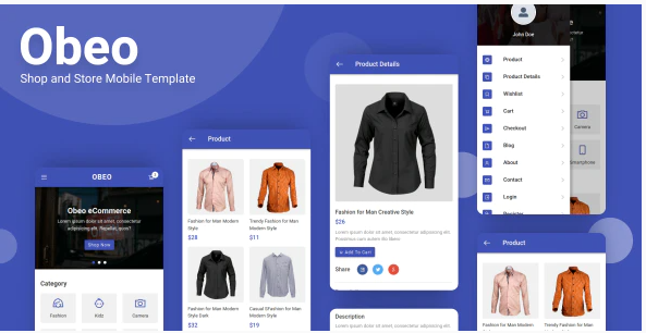 Obeo - Shop and Store Mobile Template