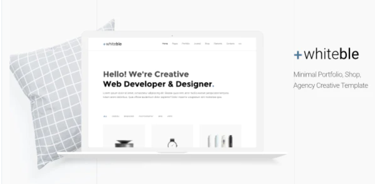 Whiteble - Minimal Portfolio, Agency, Shop, Creative HTML Template