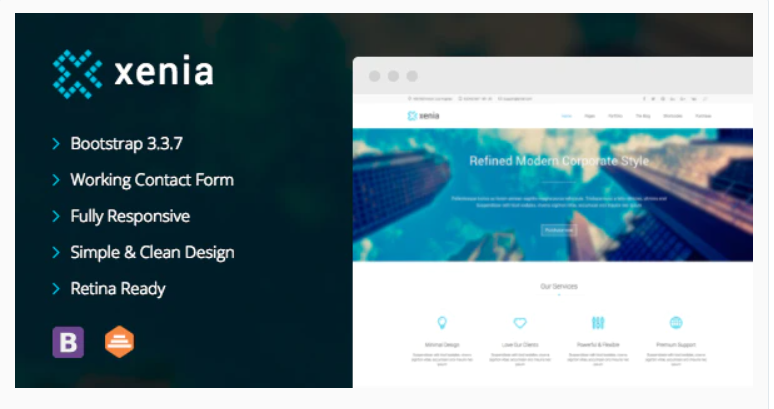 Xenia - Refined HTML 5 / CSS 3 Corporate Template