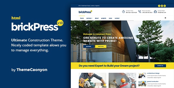 BrickPress - Construction & Building HTML5 Template