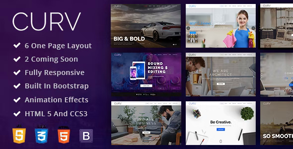 CURV: One Page Multipurpose Parallax