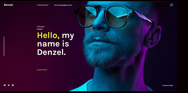 Denzel. - Onepage Personal HTML Template