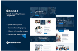 Conult - Consulting Business Elementor Template Kit