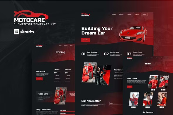 Motocare - Automotive Elementor Template Kit