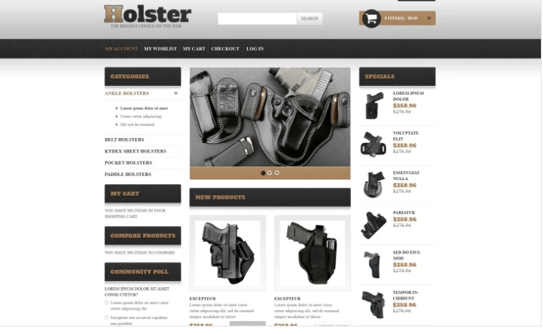 Gun Shop Responsive Magento Theme