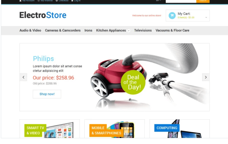 Electronics Store Responsive Magento Theme