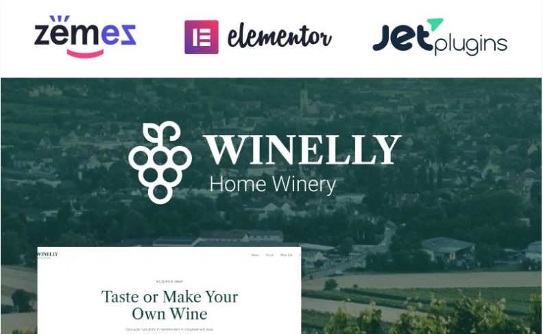 Winelly - Wine Tasting Theme with Elementor WordPress Theme