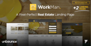 WorkMan - Real Estate and Construction Unbounce Landing Page Template