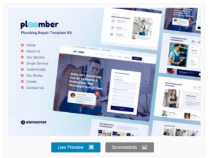 Ploomber - Plumbing Repair Elementor Template Kit