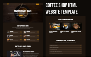 cuppa - coffee shop HTML5 website template Website Template