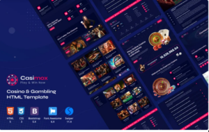Casimox - Casino & Gambling HTML Template Website Template