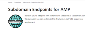 Subdomain Endpoints for AMP 1.1.8