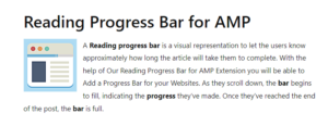 Reading Progress Bar for AMP 1.0.0