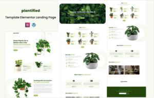 Plantified - Plant and Garden Store Elementor Landing page Elementor Kit