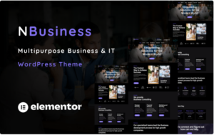 Nbusiness - Multipurpose Business and IT Solution One Page WordPress Theme