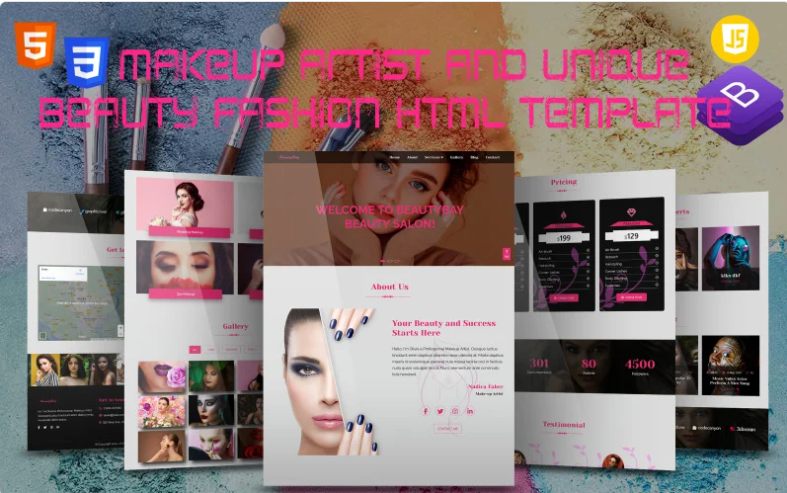 BeautyBay – Makeup Artist and Unique Salon Fashion HTML Template Website Template
