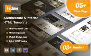 Techno Architecture & Interior Design HTML5 Template Website Template