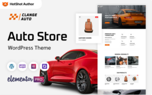 Clange Auto - Car Parts WordPress Elementor Theme WordPress Theme
