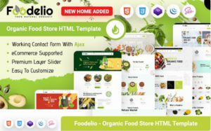 Foodelio - Organic Grocery Nutrition Bio Food Store Shop RTL Responsive HTML Template Website Template