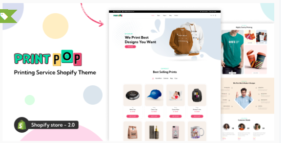 Printpop - Printing Company Shopify Theme