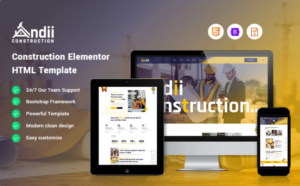 Andii - Construction Elementor Website Template