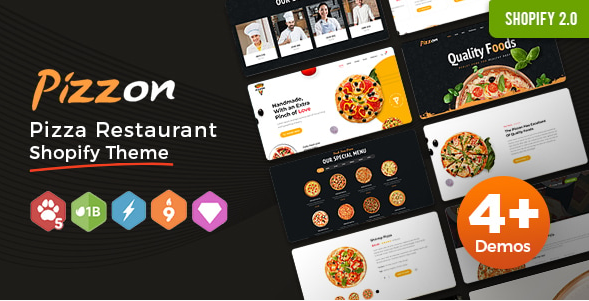 Pizzon - Pizza Restaurant, Fast Food Shopify Theme