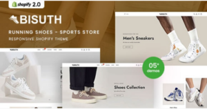 Bisuth - Running Shoes, Sports Shoes Shopify Theme