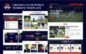 Champions - Cricket & Sports Club HTML5 Website Template