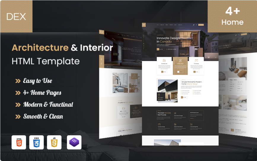 Dex Interior Design And Architecture HTML5 Template Website Template