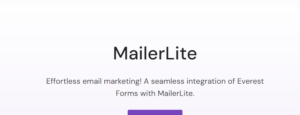 Everest Forms – MailerLite 1.0.3