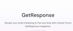 Everest Forms – GetResponse 1.0.1