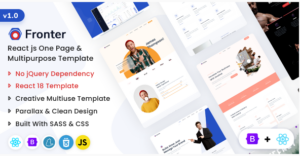 Fronter - React Js Multipurpose Landing Template