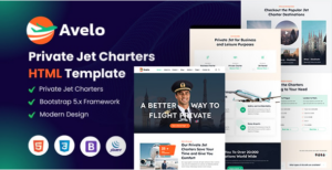 Avelo - Private Jet Charters HTML Template