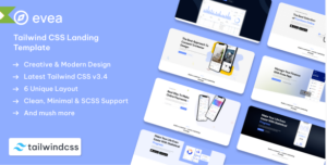 Evea - Tailwind CSS Landing Page Template