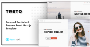 TRETO - React Personal Portfolio NextJS Template