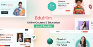 Edumim – Education and Online Course Vue Js Template
