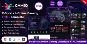 Gamio - eSports and Gaming HTML Template