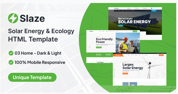 Slaze - Solar Energy & Ecology HTML Template