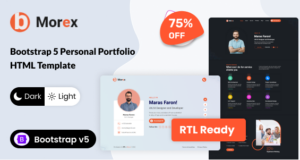Morex - Bootstrap 5 Personal Portfolio HTML Template + RTL