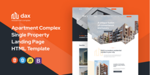 DAX - Apartment Complex Landing Page HTML Template
