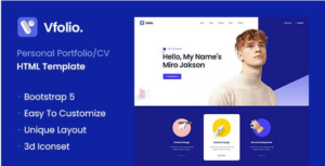 Vfolio- Personal Portfolio/CV HTML Template