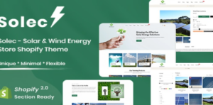 Solec - Solar & Wind Energy Store Shopify Theme