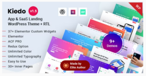 Kiedo - App & SaaS Software Landing WordPress Theme 1.5