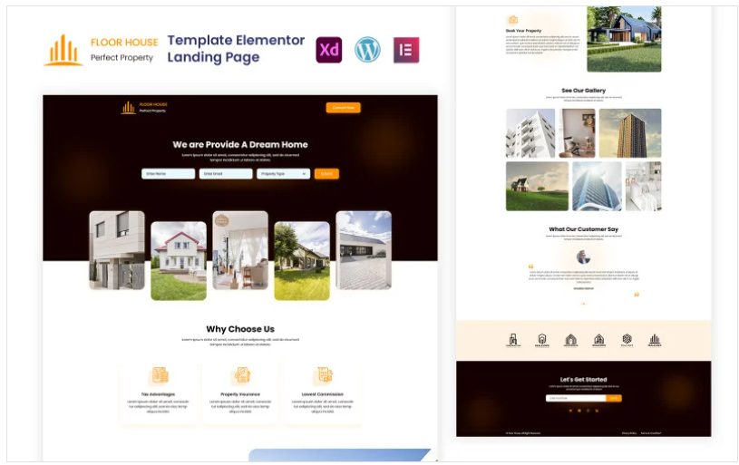 Floor house - Flooring Services Elementor Template(m)