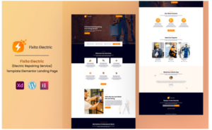 Fixoto Electric Repair Services - Elementor Landing Page Template(m)