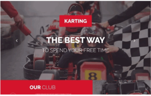Karting Responsive Landing Page Template