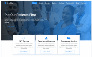 MedStar - Medical HTML Landing Page Template