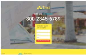 Taxi Responsive Landing Page Template