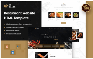 Delamer - Restaurant & Food HTML Website Template